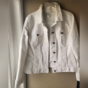 Liz Claiborne white jean jacket NWOT